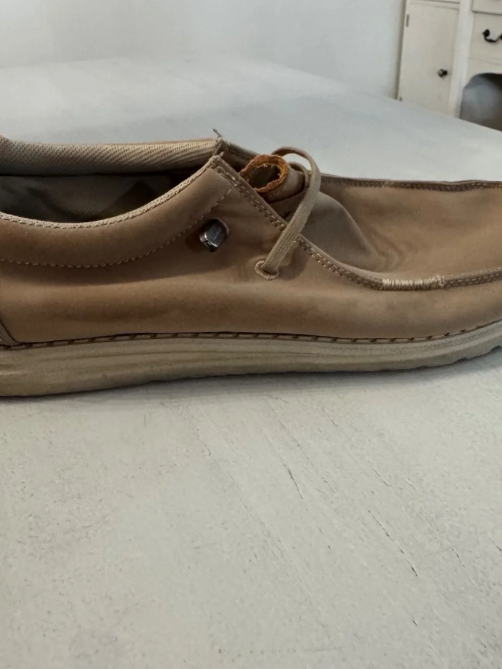 Hey Dude Men's Wally Slip-On Canvas Shoes in Chestnut Sz 14 GUC